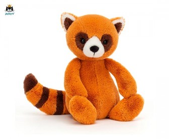 Jellycat 害羞红熊猫（中号：28厘米x12厘米）